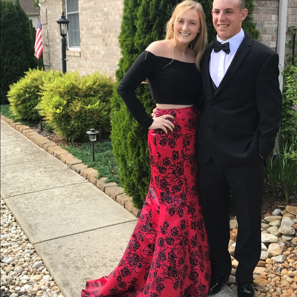 2 piece prom dress